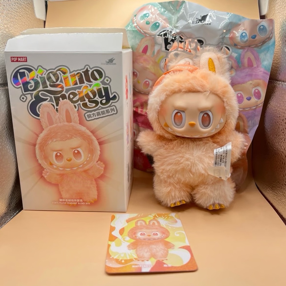 Authentic Pop Mart Labubu The Monsters Big Into Energy Series - HAPPINESS